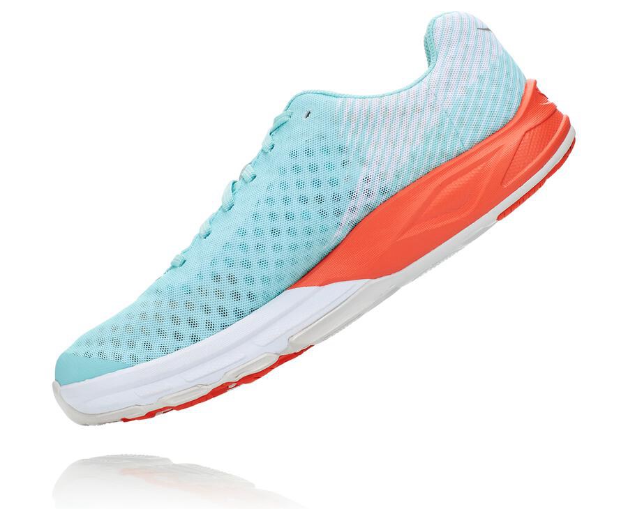 Hoka One One Mens Running Shoes - EVO Carbon Rocket - Blue - SJXN29301